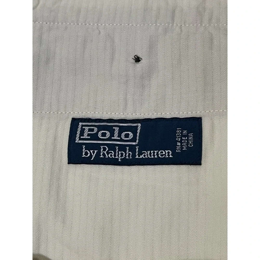 Polo Ralph‎ Lauren Vtg Light Tan Linen Silk Pleated Men's Trouser Size 40X30